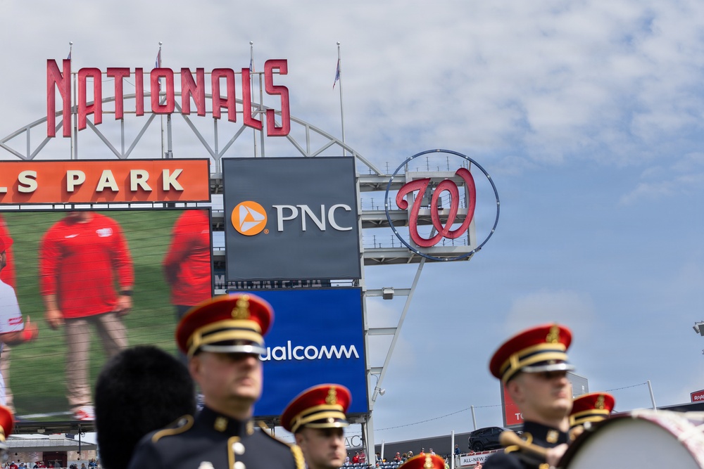 U.S. Army Ceremonial Band performs at Nationals Park Opening Day