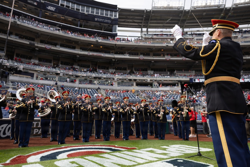U.S. Army Ceremonial Band performs at Nationals Park Opening Day
