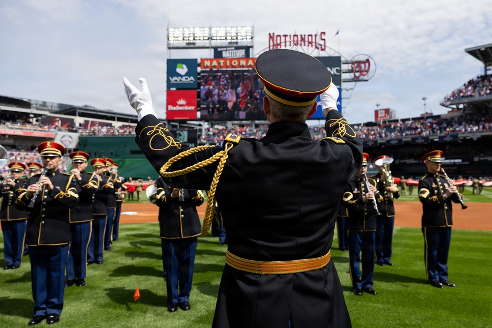 U.S. Army Ceremonial Band performs at Nationals Park Opening Day