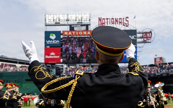 U.S. Army Ceremonial Band performs at Nationals Park Opening Day