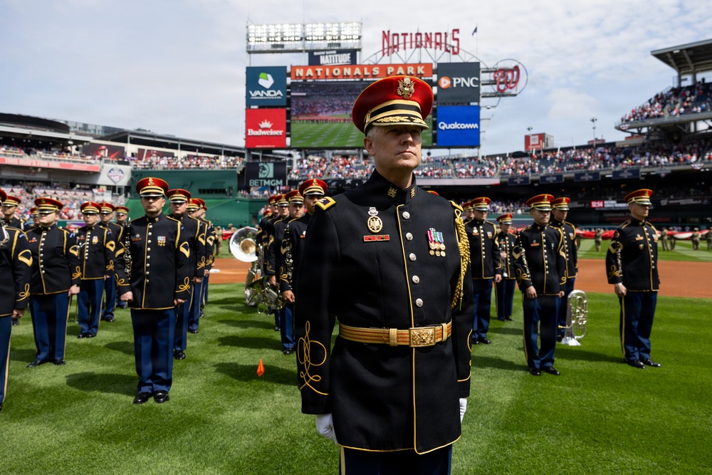 U.S. Army Ceremonial Band performs at Nationals Park Opening Day