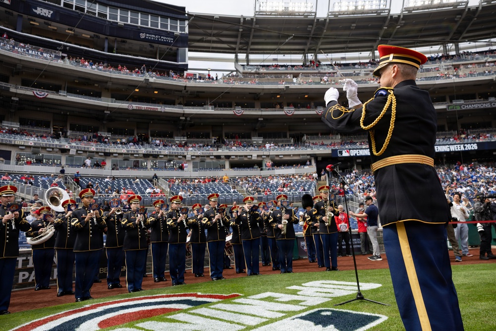 U.S. Army Ceremonial Band performs at Nationals Park Opening Day