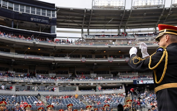 U.S. Army Ceremonial Band performs at Nationals Park Opening Day