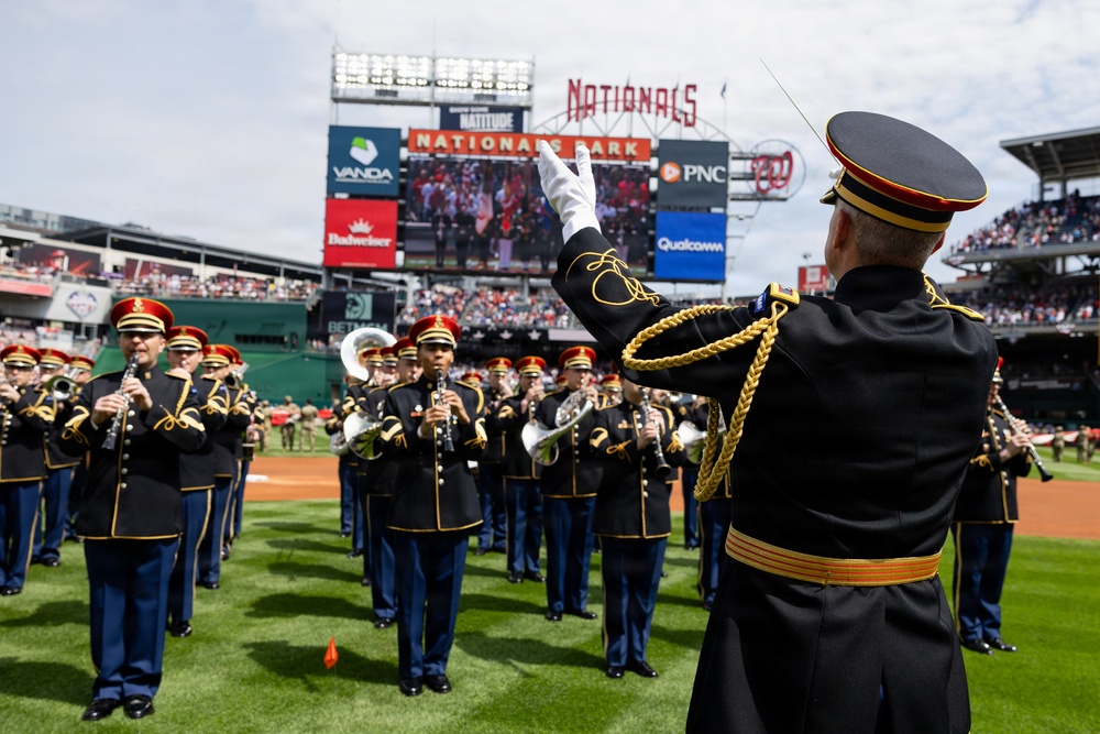 U.S. Army Ceremonial Band performs at Nationals Park Opening Day