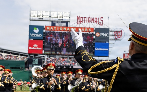U.S. Army Ceremonial Band performs at Nationals Park Opening Day