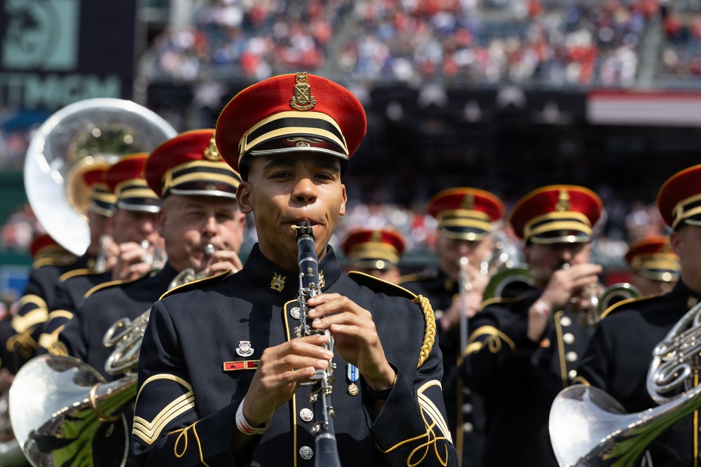 U.S. Army Ceremonial Band performs at Nationals Park Opening Day