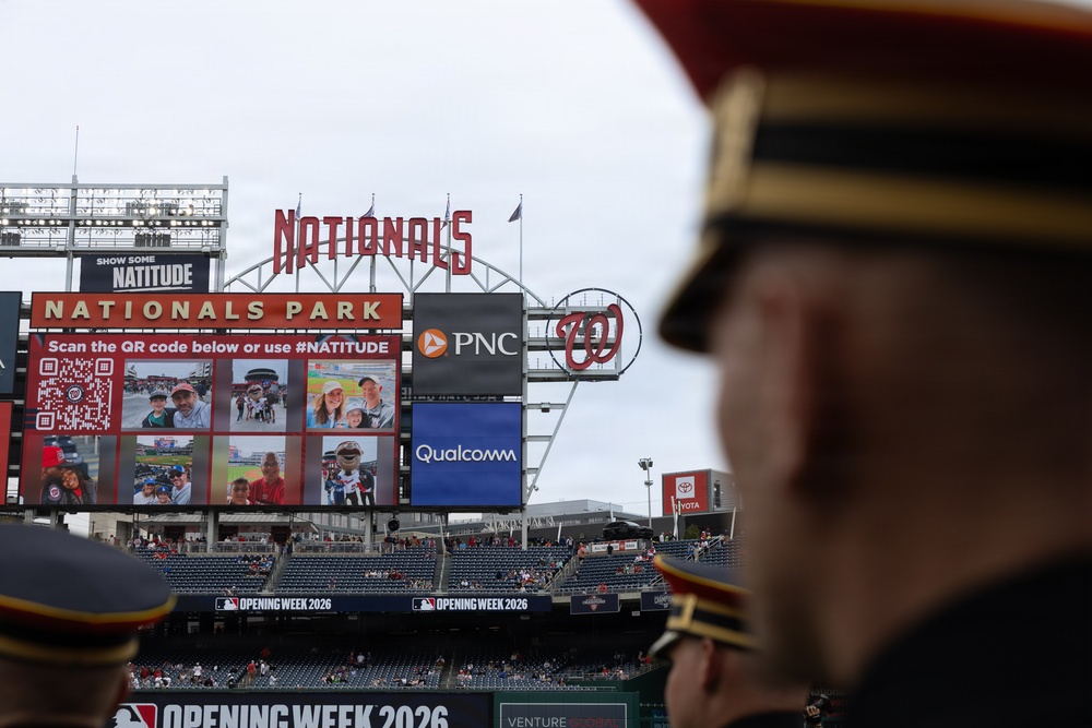 U.S. Army Ceremonial Band performs at Nationals Park Opening Day