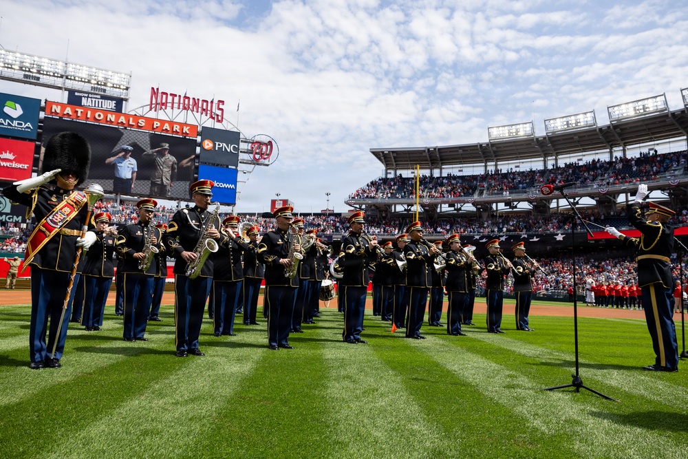 U.S. Army Ceremonial Band performs at Nationals Park Opening Day