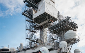 Ronald Reagan Sailors Work On Flight Deck