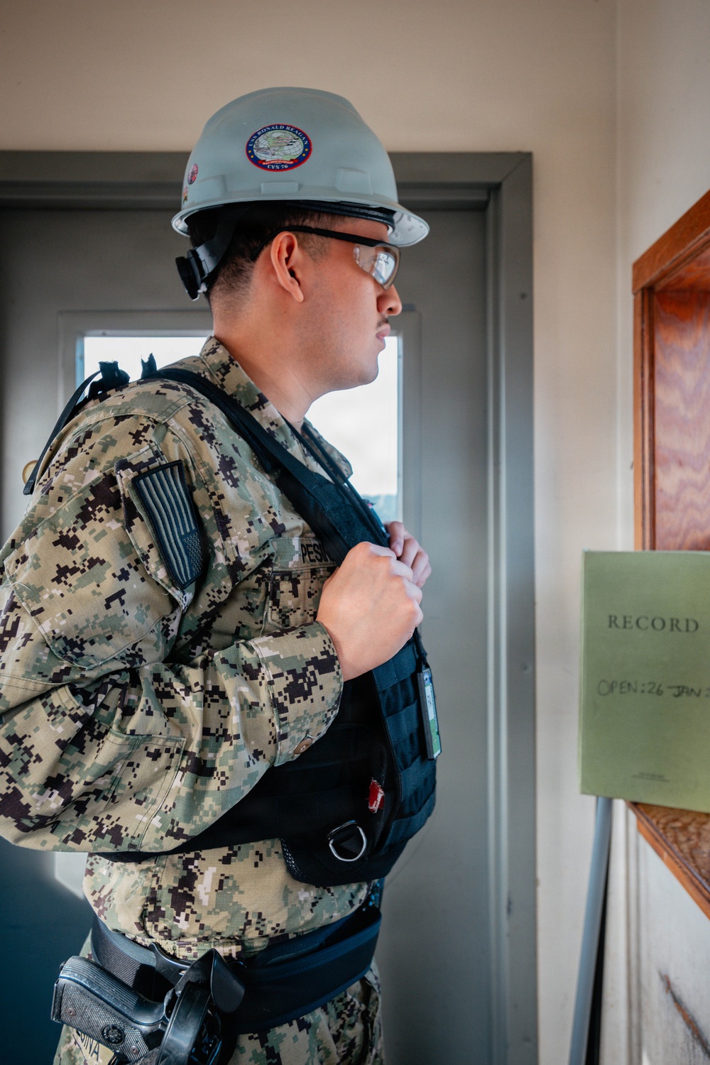 Ronald Reagan Sailors Work On Flight Deck