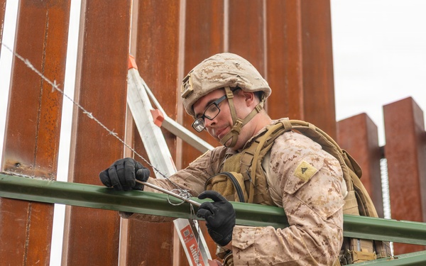 JTS-SB Marines Reinforce Southern Border Barrier in Nogales