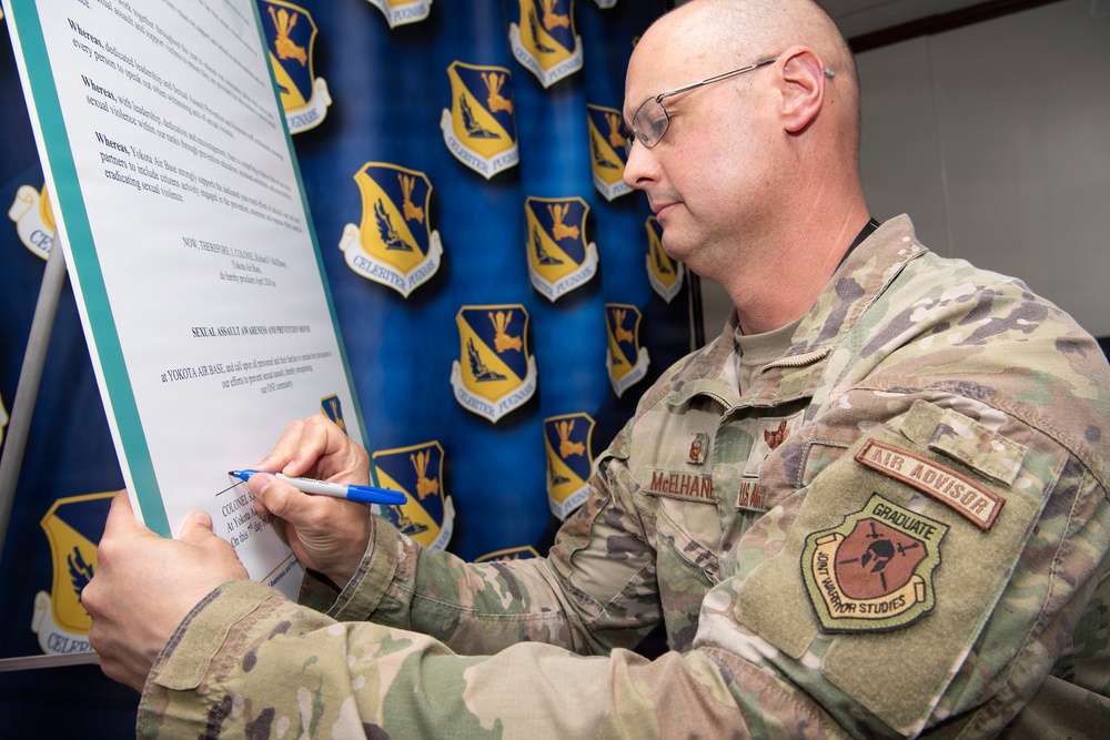 Yokota kicks off Sexual Assault Awareness, Prevention Month with proclamation