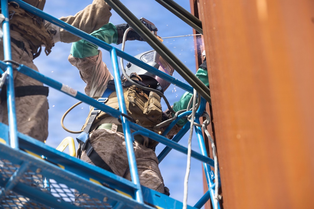 Marines with JTF-SB Conduct Barrier Reinforcement