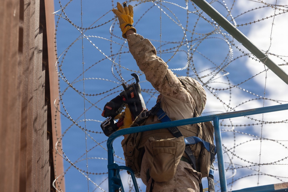 Marines with JTF-SB Conduct Barrier Reinforcement