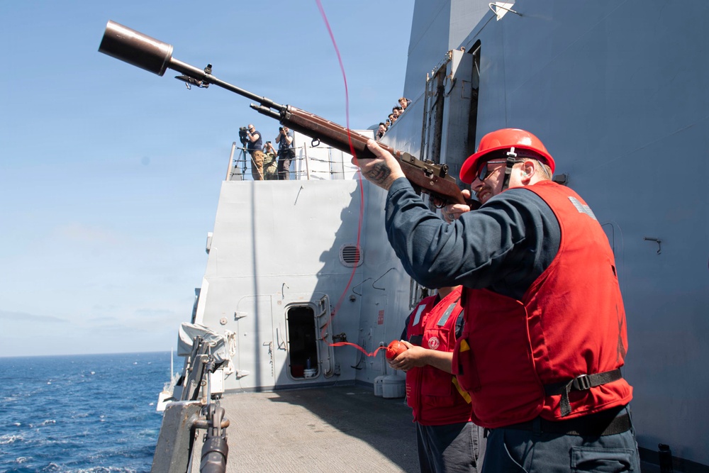 USS John P. Murtha conducts a replenishment-at-sea
