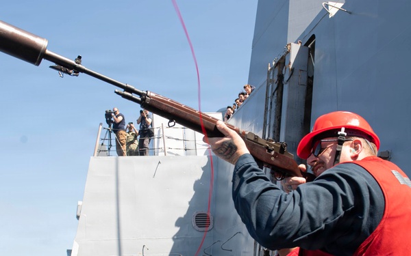 USS John P. Murtha conducts a replenishment-at-sea