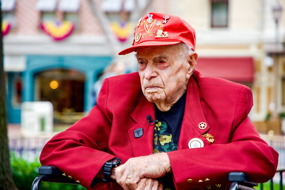 100-Year-Old WWII Veteran Honored at Disneyland