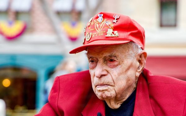 100-Year-Old WWII Veteran Honored at Disneyland
