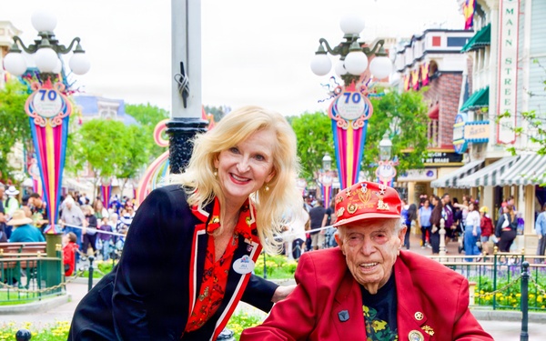 100-Year-Old WWII Veteran Honored at Disneyland