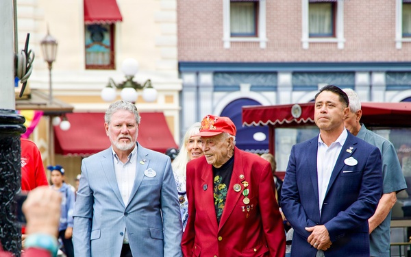 100-Year-Old WWII Veteran Honored at Disneyland