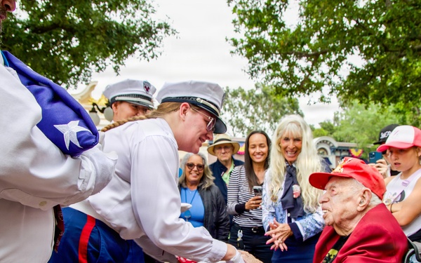 100-Year-Old WWII Veteran Honored at Disneyland