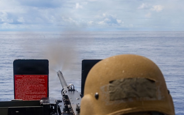 USS Rafael Peralta Live-Fire Crew-Served Weapons Exercise