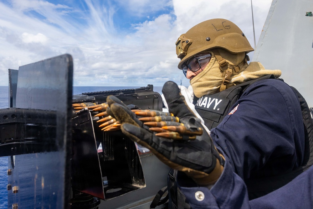 USS Rafael Peralta Live-Fire Crew-Served Weapons Exercise