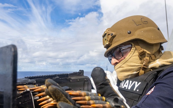 USS Rafael Peralta Live-Fire Crew-Served Weapons Exercise