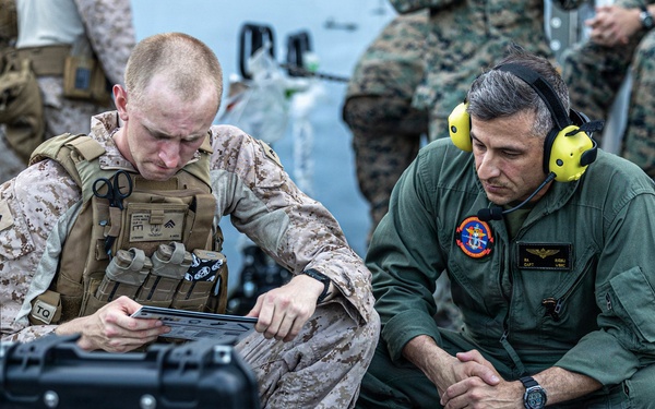 11th MEU Marines, Sailors and DoW Contractors Conduct C-sUAS Training Aboard USS Portland
