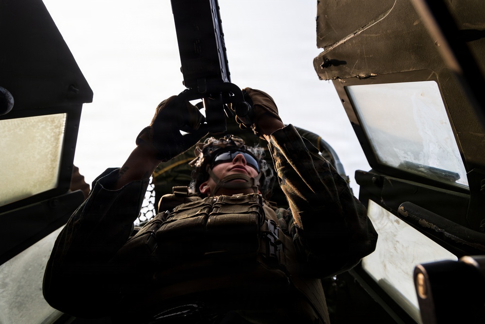 U.S. Marines with 3/12 Conduct a Mounted Crew Served Weapons Live-Fire Range
