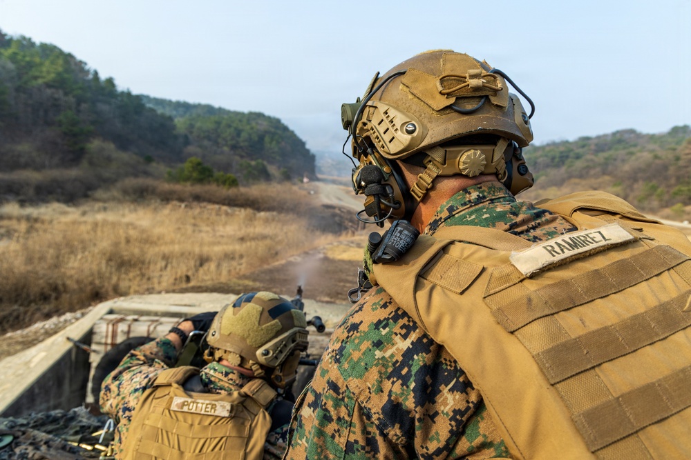 U.S. Marines with 3/12 Conduct a Mounted Crew Served Weapons Live-Fire Range