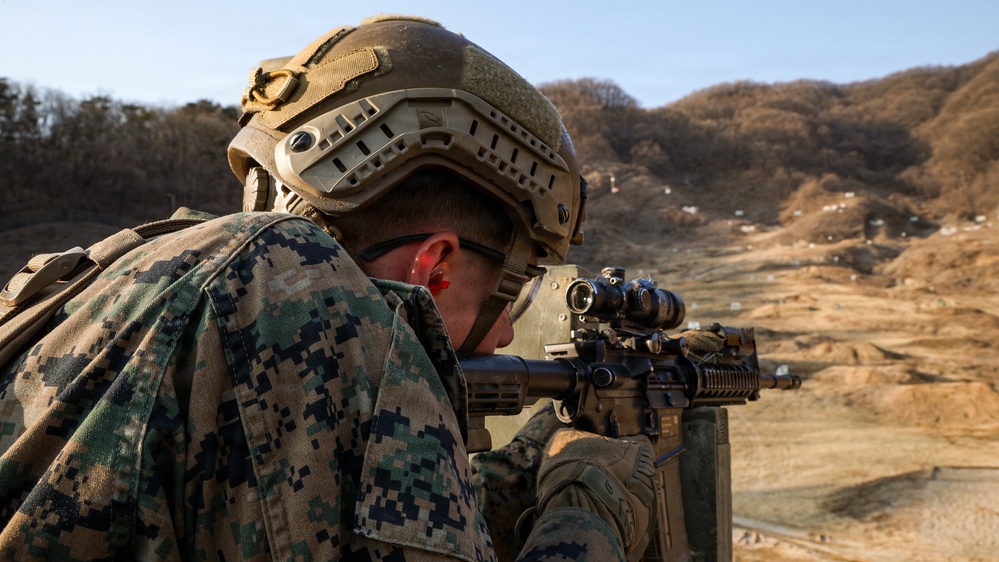 U.S. Marines with 3/12 Conduct Bilateral Live-Fire Range during KMEP 26.1