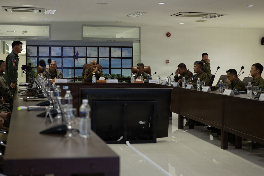 Balikatan 26: U.S. and Armed Forces of the Philippines servicemembers conduct a key leader engagement ahead of maritime sustainment operations