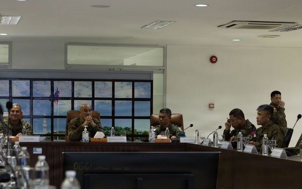 Balikatan 26: U.S. and Armed Forces of the Philippines servicemembers conduct a key leader engagement ahead of maritime sustainment operations