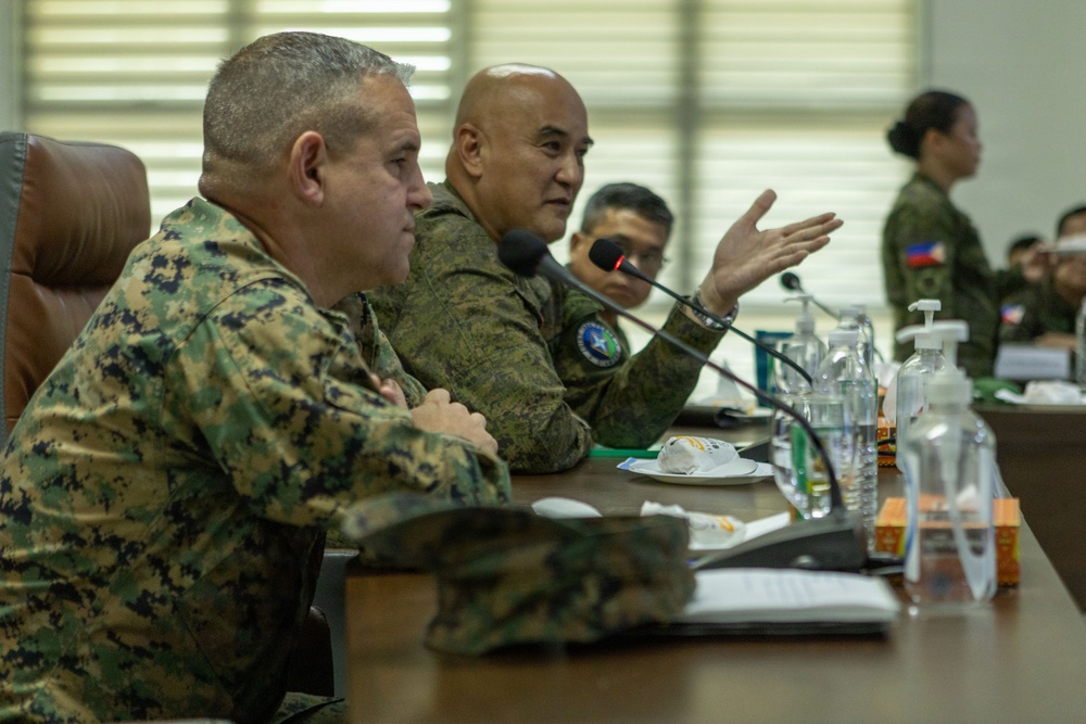 Balikatan 26: U.S. and Armed Forces of the Philippines servicemembers conduct a key leader engagement ahead of maritime sustainment operations