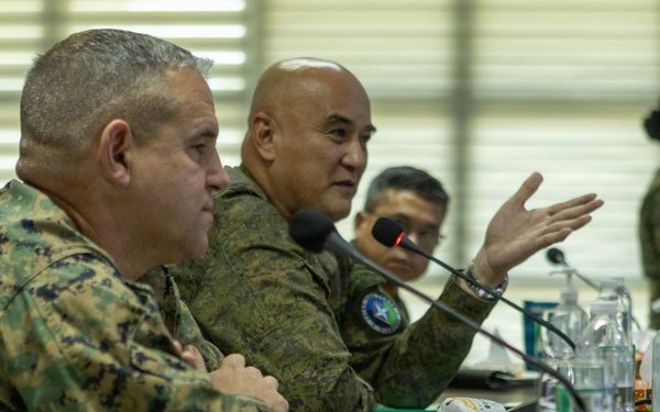Balikatan 26: U.S. and Armed Forces of the Philippines servicemembers conduct a key leader engagement ahead of maritime sustainment operations