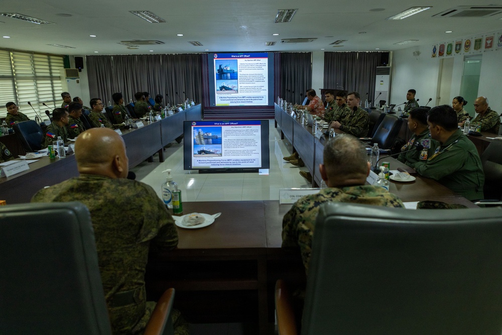 Balikatan 26: U.S. and Armed Forces of the Philippines servicemembers conduct a key leader engagement ahead of maritime sustainment operations