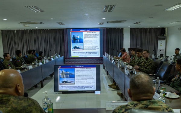 Balikatan 26: U.S. and Armed Forces of the Philippines servicemembers conduct a key leader engagement ahead of maritime sustainment operations