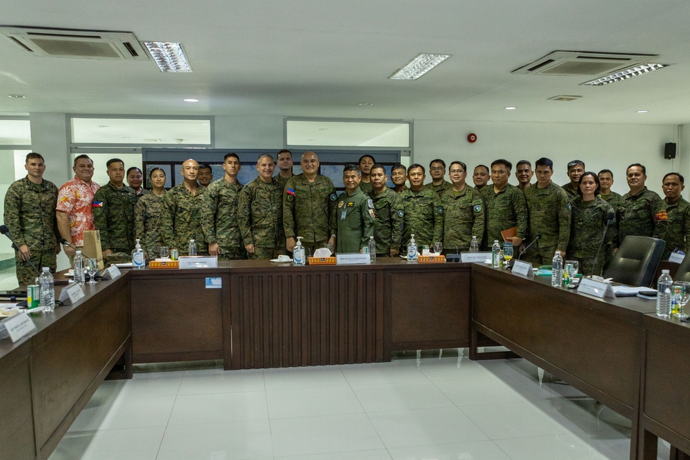 Balikatan 26: U.S. and Armed Forces of the Philippines servicemembers conduct a key leader engagement ahead of maritime sustainment operations