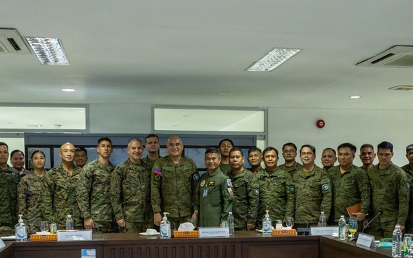 Balikatan 26: U.S. and Armed Forces of the Philippines servicemembers conduct a key leader engagement ahead of maritime sustainment operations