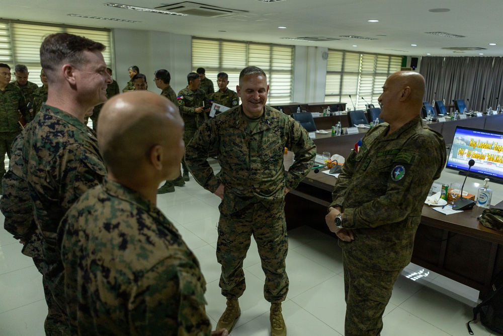 Balikatan 26: U.S. and Armed Forces of the Philippines servicemembers conduct a key leader engagement ahead of maritime sustainment operations