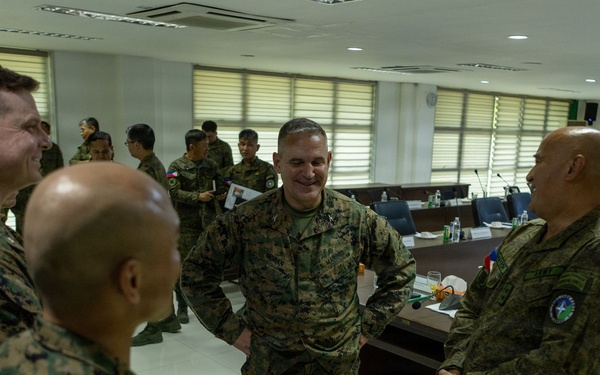Balikatan 26: U.S. and Armed Forces of the Philippines servicemembers conduct a key leader engagement ahead of maritime sustainment operations