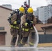 U.S. Marines execute simulated aircraft firefighting drill