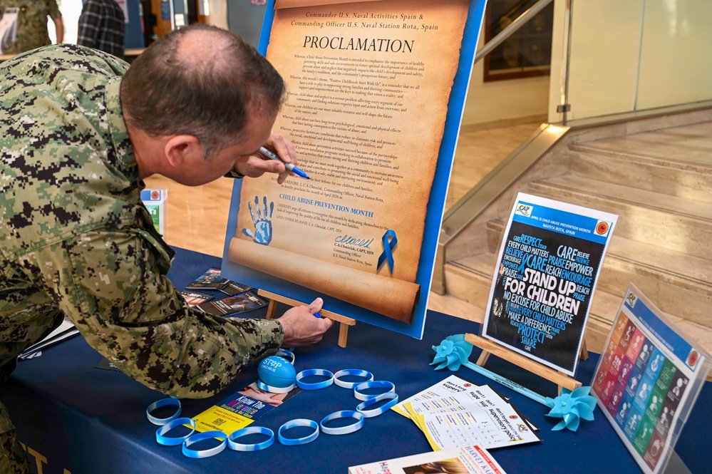 NAVSTA Rota Child Abuse Prevention Month Proclamation Signing