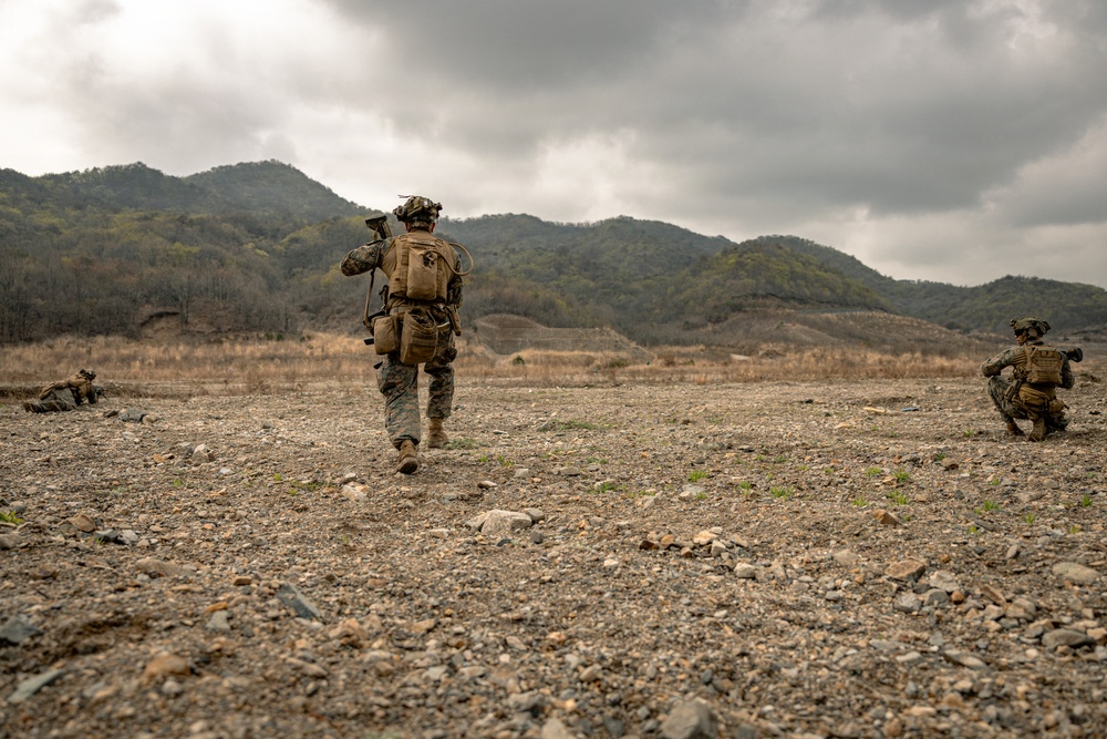 U.S. Marines Rehearse Dry Fire Platoon Attacks During KMEP 26.1
