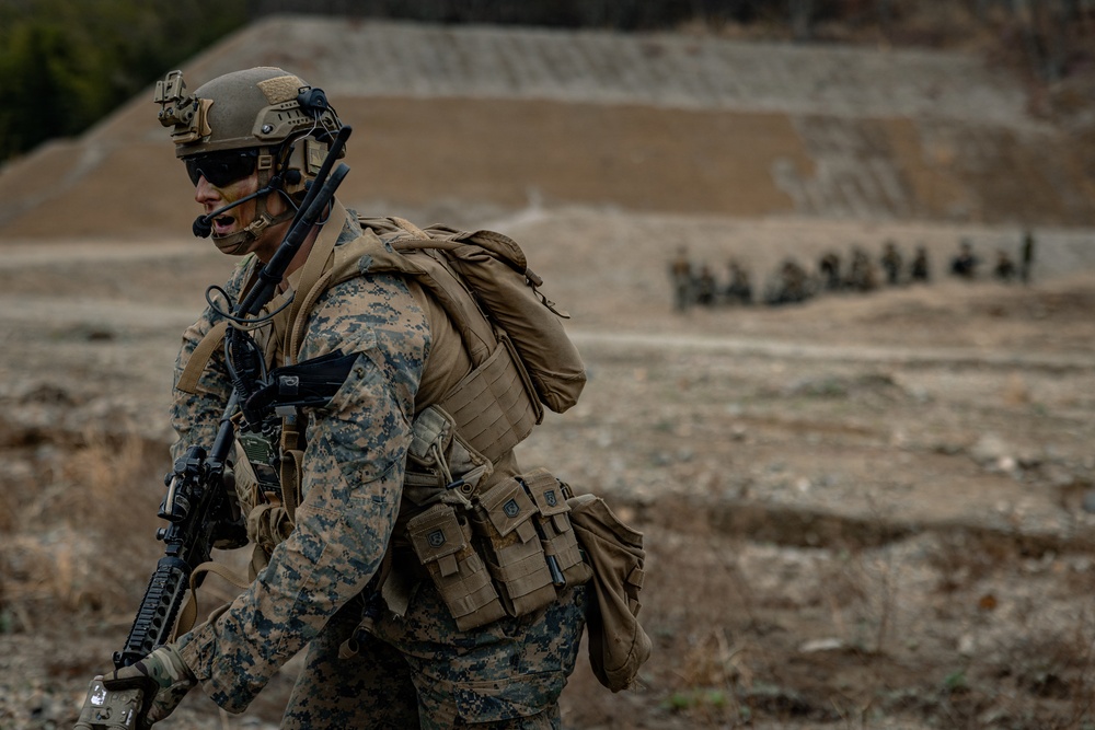 U.S. Marines Rehearse Dry Fire Platoon Attacks During KMEP 26.1