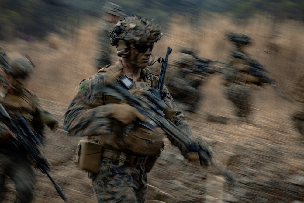 U.S. Marines Rehearse Dry Fire Platoon Attacks During KMEP 26.1