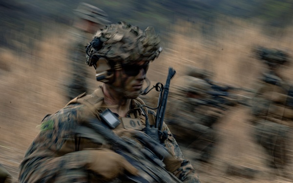 U.S. Marines Rehearse Dry Fire Platoon Attacks During KMEP 26.1