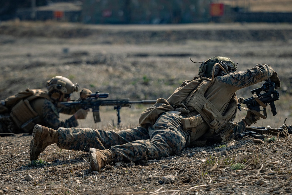 U.S. Marines Rehearse Live Fire Platoon Attacks During KMEP 26.1