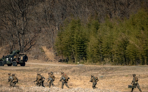 U.S. Marines Rehearse Live Fire Platoon Attacks During KMEP 26.1